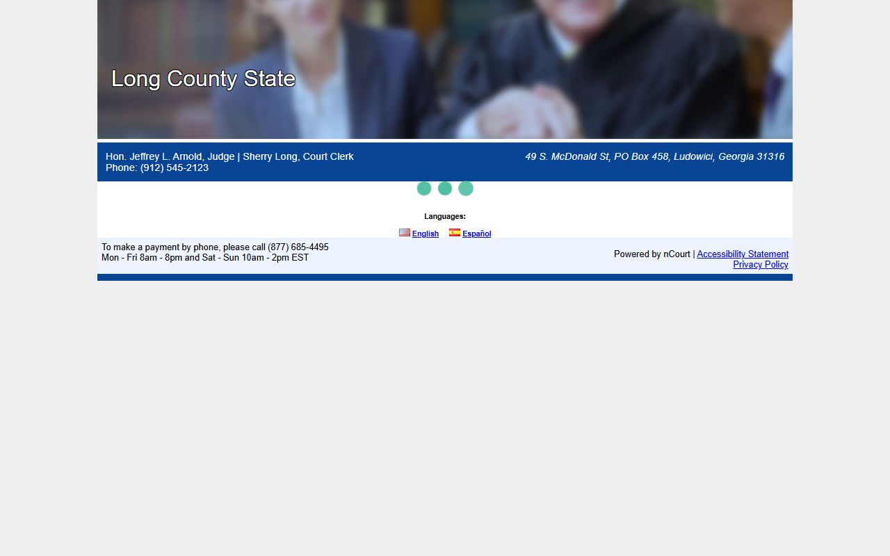 Long County court dockets State Court payment portal