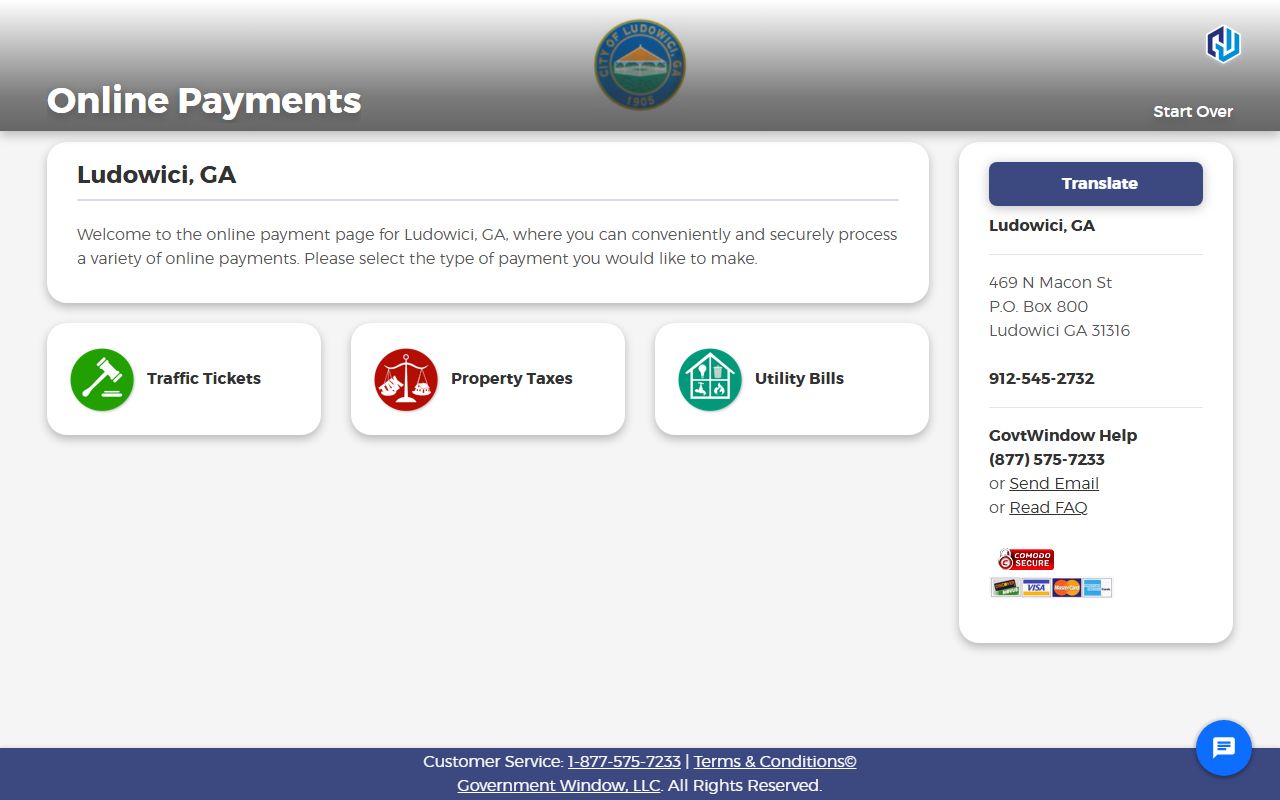 Long County court dockets Ludowici traffic payment page