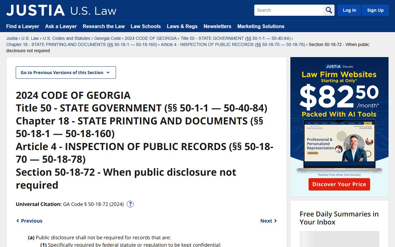 Long County court records public disclosure exemptions