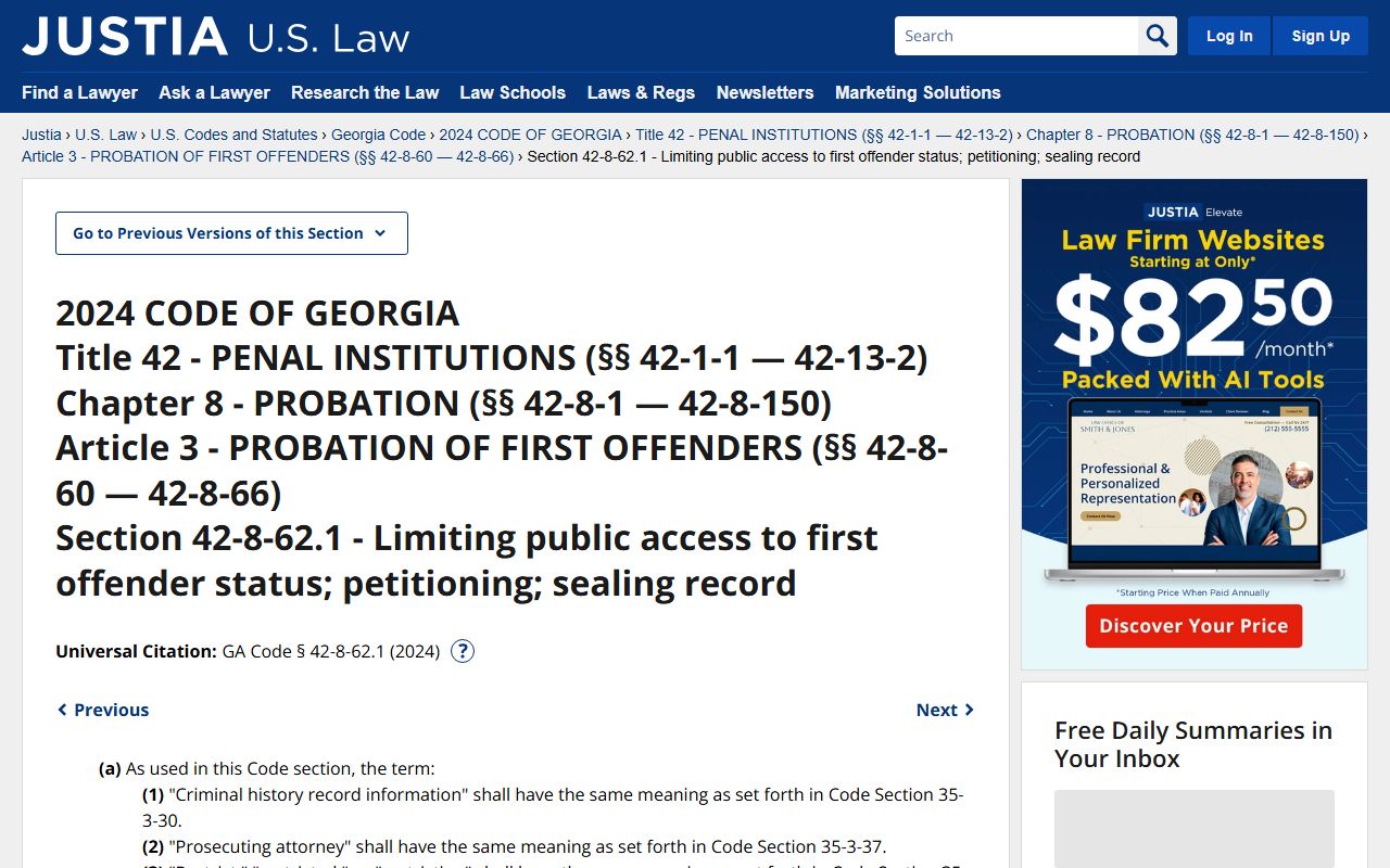 Long County criminal court records Georgia first offender access rule