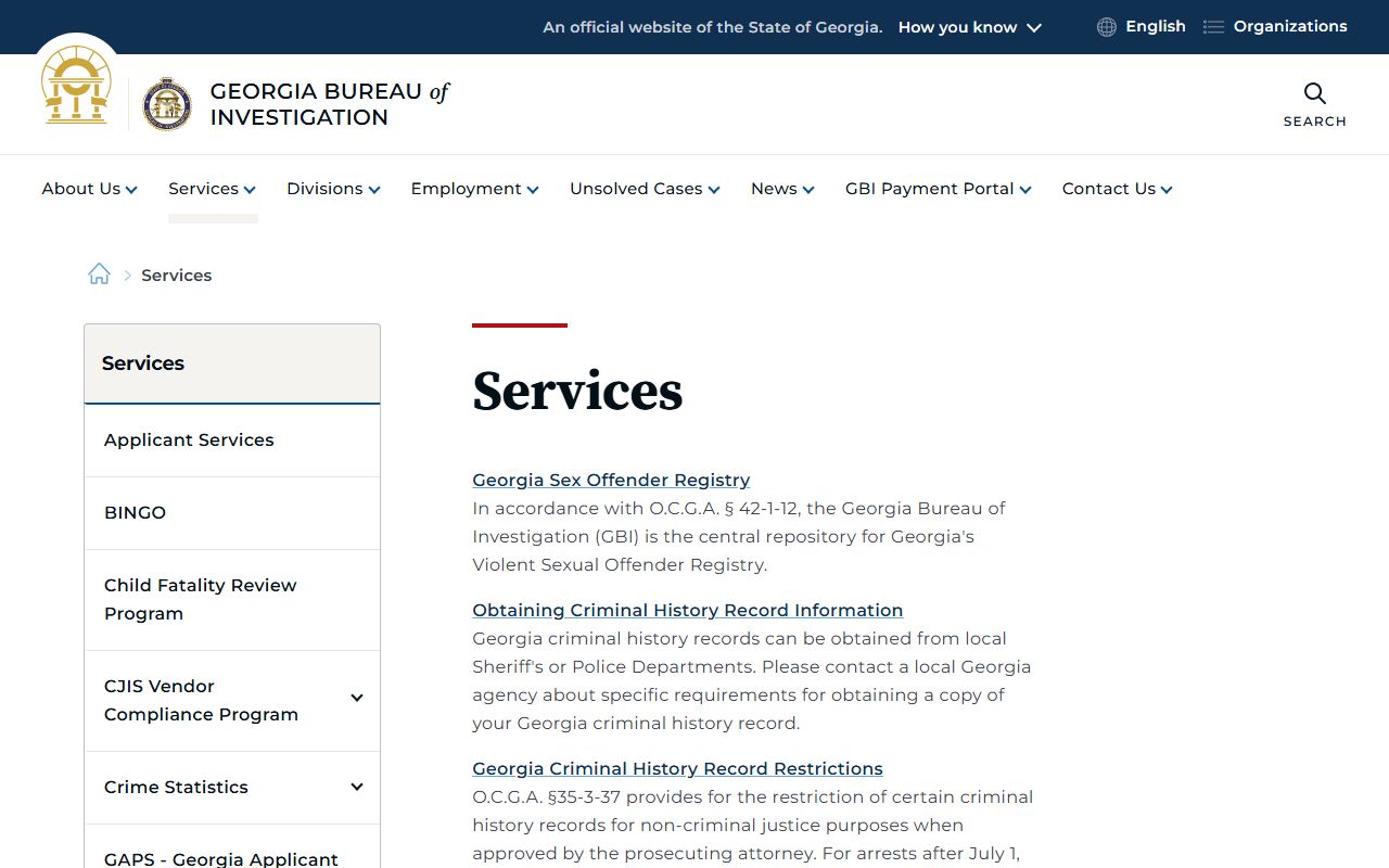 Long County criminal court records Georgia Bureau of Investigation services