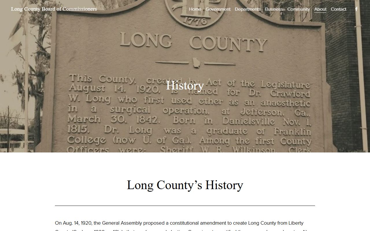 Long County court records official county history
