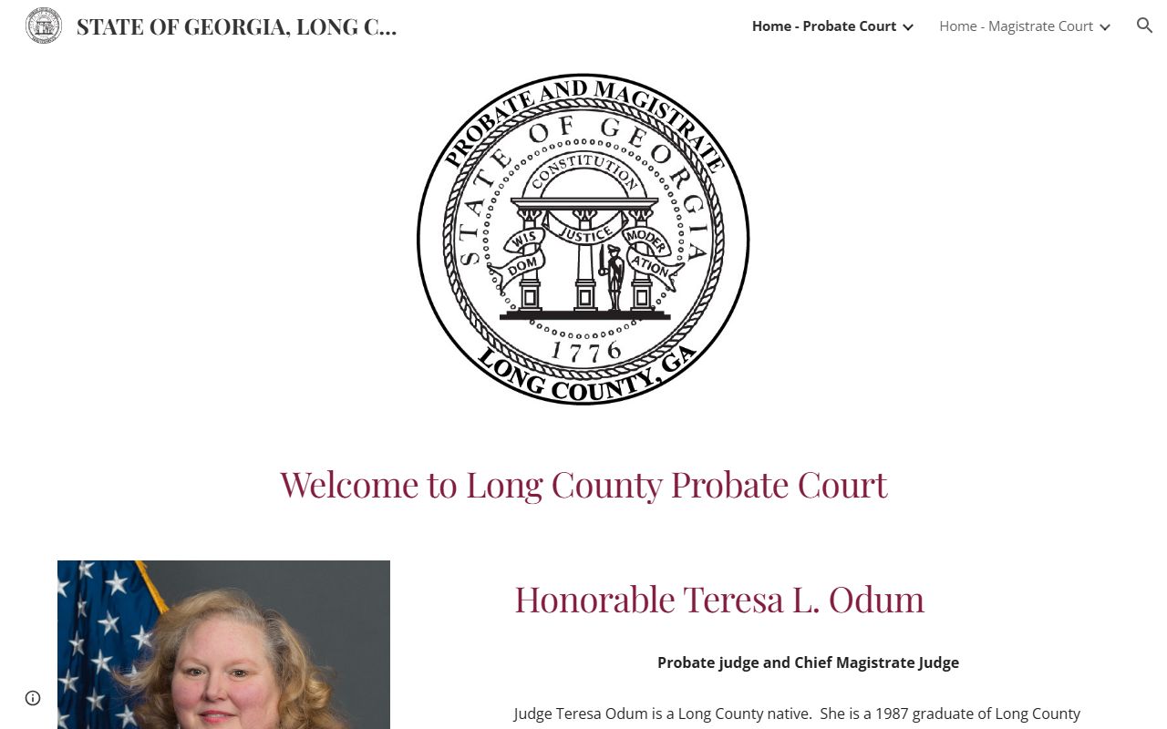 Long County Probate and Magistrate Court website